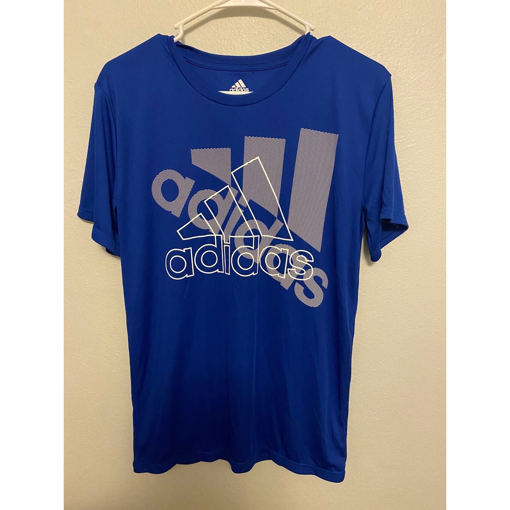 Adidas Youth Contrast Logo Print Shirt - Boy's Size Large